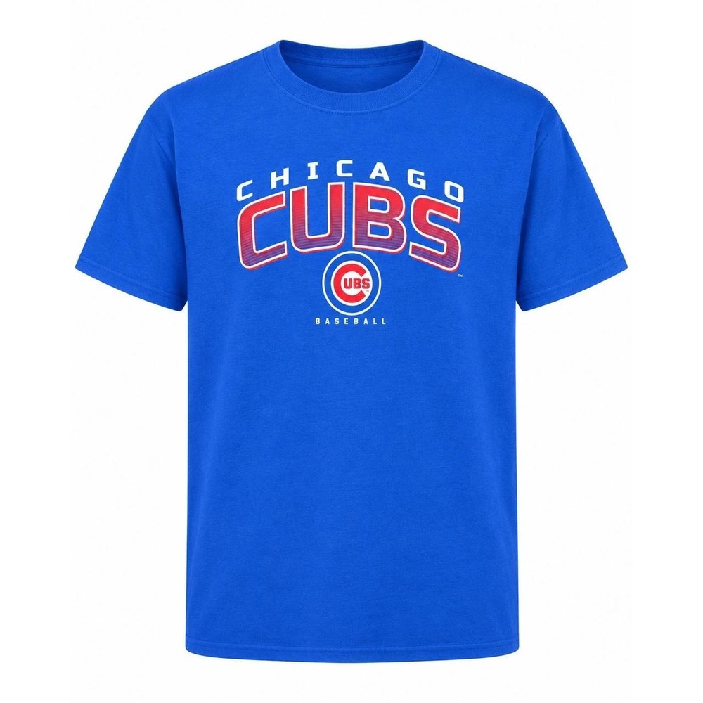 MLB Chicago Cubs Stitches Royal Blue Graphic T-Shirt Mens XL New with Tags
